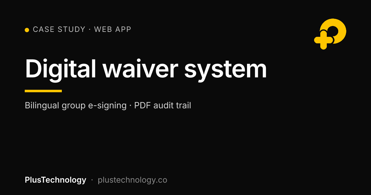digital waiver system case study by PlusTechnology