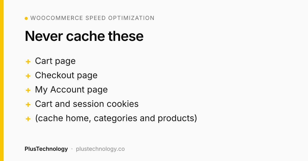 WooCommerce speed optimization: pages and cookies to exclude from the cache